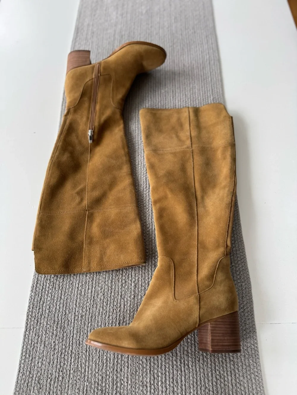 Marc Fisher Tan Suede Over the Knee Tall Boots Size 8.5 Wide Calf